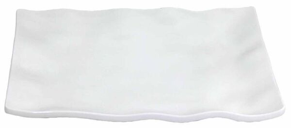 Globy Açık Büfe Melamin Kare Tabak Beyaz 41x41x5 cm