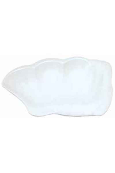 Globy Açık Büfe Melamin Tabak Beyaz 33,5x23,5x4,5 cm