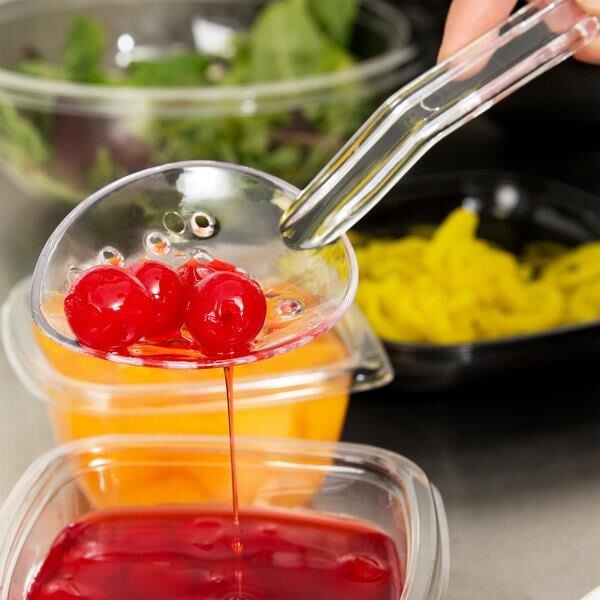 Globy Polikarbon Delikli Servis Kaşığı 30 cm, Şeffaf