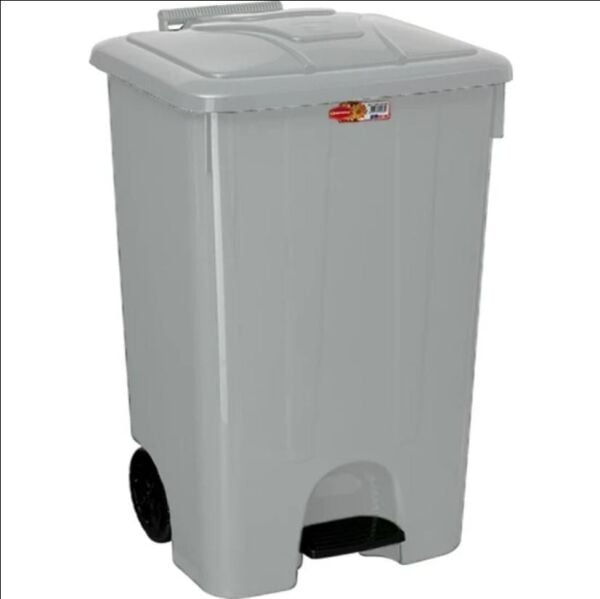 Şenyayla 4265 Köşeli Pedallı Çöp 85 Lt (iç Kovasız) Gri