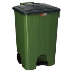 Şenyayla 4265 Köşeli Pedallı Çöp Kovası 85 Lt. Yeşil