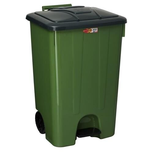 Şenyayla 4265 Köşeli Pedallı Çöp 85 Lt (iç Kovasız) Yeşil