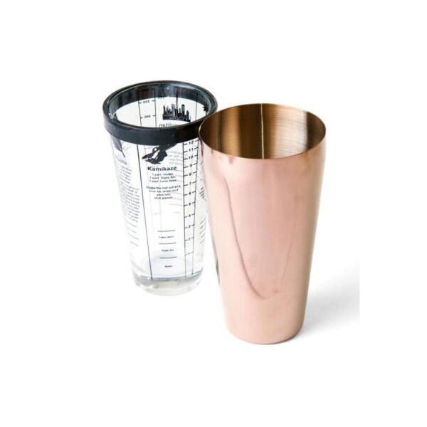 Biradlı Boston Kokteyl Shaker Bakır 700 Cl