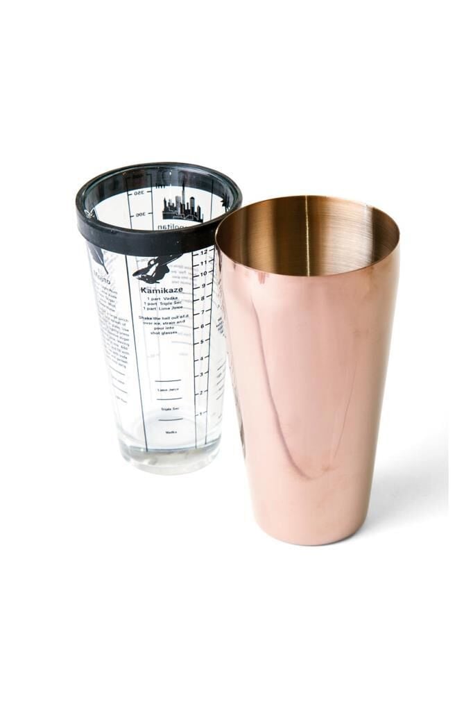 Biradlı Boston Kokteyl Shaker Bakır 700 Cl