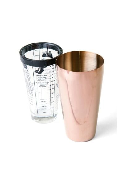 Biradlı Boston Kokteyl Shaker Bakır 700 Cl