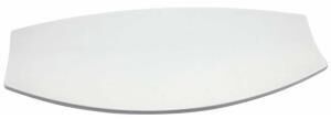 Globy Açık Büfe Melamin Yayvan Sunum Tabağı Beyaz 40,5x20 cm