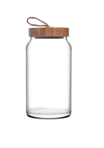 Paşabahçe 43593 Woody Bambu Kapaklı Cam Kavanoz 1130 cc