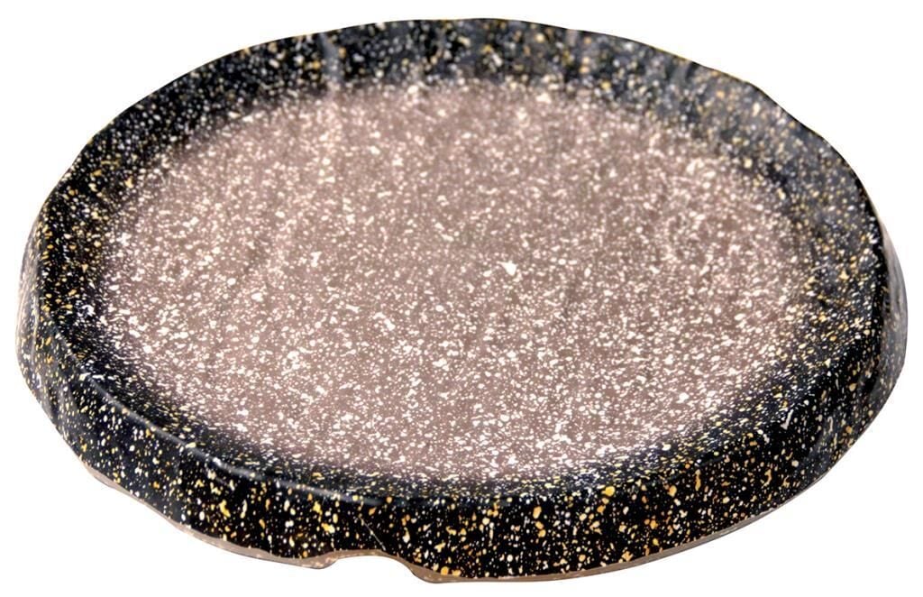 Globy Melamin Granit Açık Büfe Yuvarlak Sunum Tabağı 30x30x3 cm