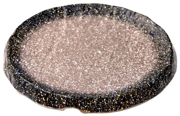 Globy Melamin Granit Açık Büfe Yuvarlak Sunum Tabağı 30x30x3 cm
