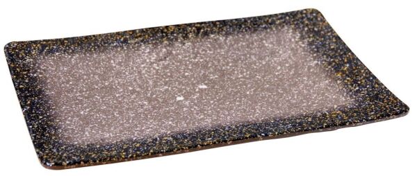 Globy Melamin Granit Açık Büfe  Dikdörtgen Sunum Tabağı 34,8x24x3 cm