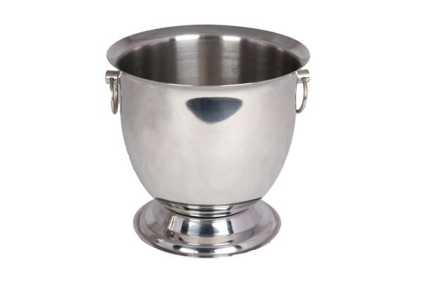 Özbir Paslanmaz Ayaklı Çelik Şampanya , Şarap Kovası 18x15 cm