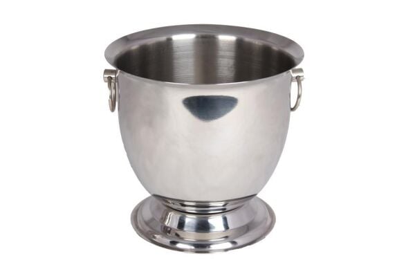 Özbir Paslanmaz Ayaklı Çelik Şampanya , Şarap Kovası 18x15 cm