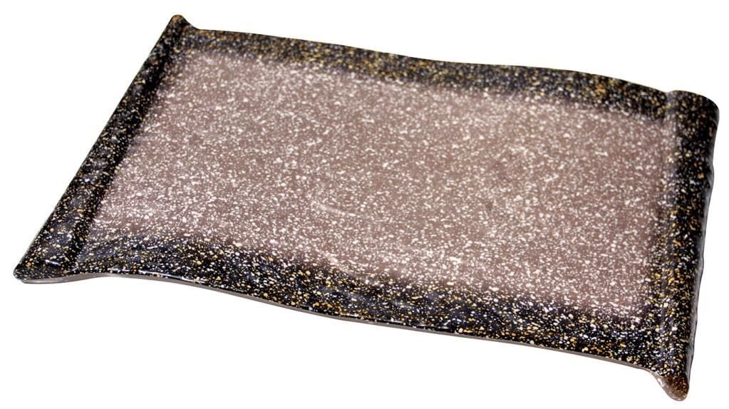 Globy Melamin Granit Açık Büfe Sunum Tabak 36,4x22,2x2,5 cm