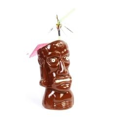 Biradlı Tiki Mug Kokteyl Bardağı, 350 cc, Kahverengi 7*H21 480 cc