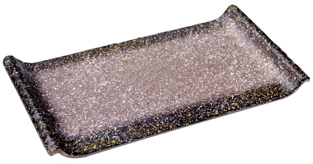 Globy Melamin Granit Mat Açık Büfe Sunum Tabağı 30,6x17,2x3,2 cm