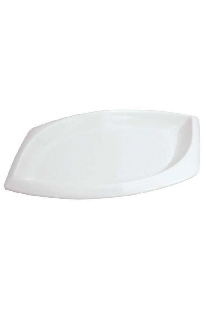 Globy Melamin Elips Sunum Tabağı Beyaz 30 cm