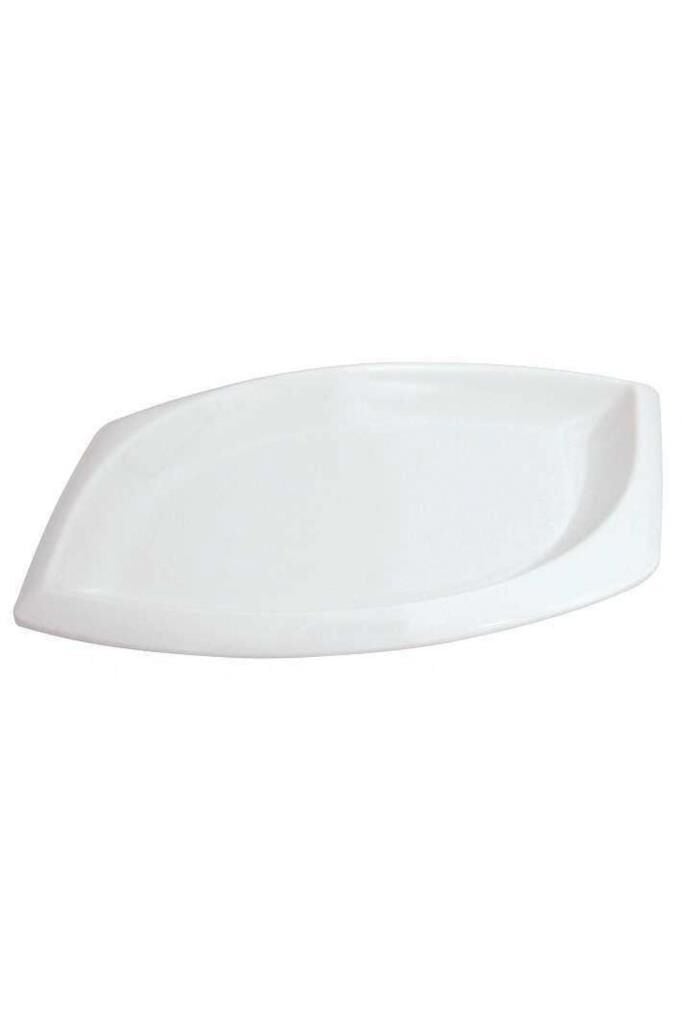 Globy Melamin Elips Sunum Tabağı Beyaz 30 cm