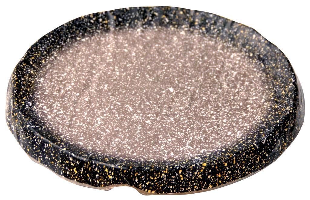 Globy Melamin Granit Açık Büfe Yuvarlak Sunum Tabağı 25,4x25,4x2,5 cm