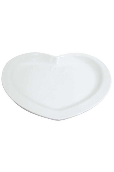 Globy Melamin Kalp Sunum Tabağı Beyaz 30 cm