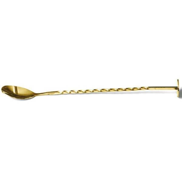 Biradlı BRD-681 Burgulu Bar Kaşığı, 27 cm, Altın