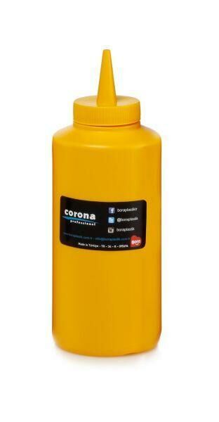 Bora Plastik Corona Professional Ketçap Şişesi Sarı 420 cc - BO2102