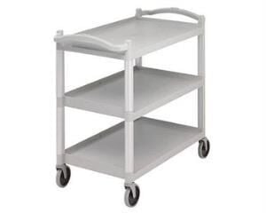 Cambro Servis Arabası 3 Katlı Etrafı Açık Gri