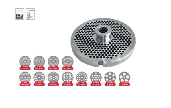Salvador Paslanmaz No 32/3.5 mm Kıyma Makinesi Aynası,Kıyma Makinesi Süzgeci