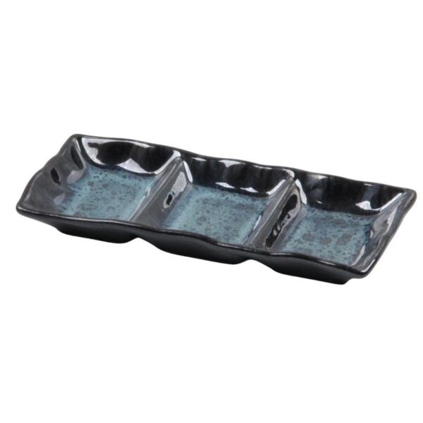 Matgusto Mavi Sakura Servis Tabağı, 3 Bölmeli