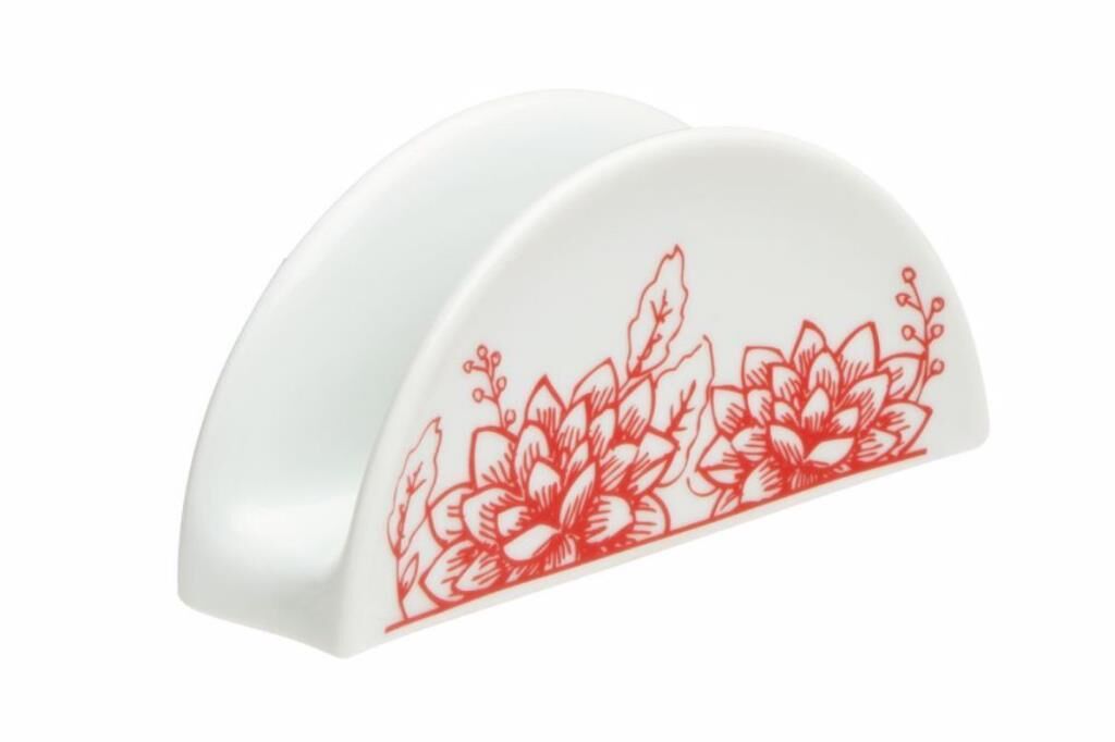 Porland Red Manoir Desen 1 Peçetelik 14 cm 6 Adet