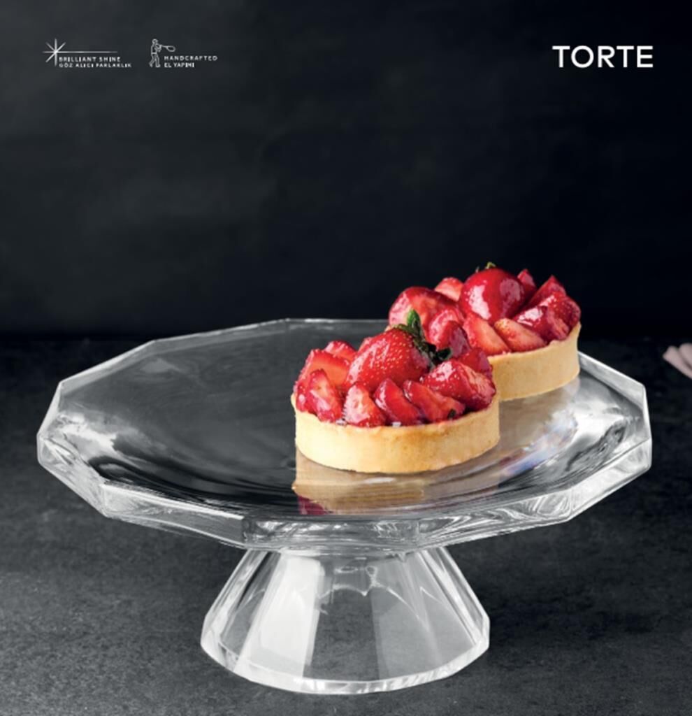 Paşabahçe 28099 Kristal Torte Ayaklı Servis Tabağı 29,8 cm