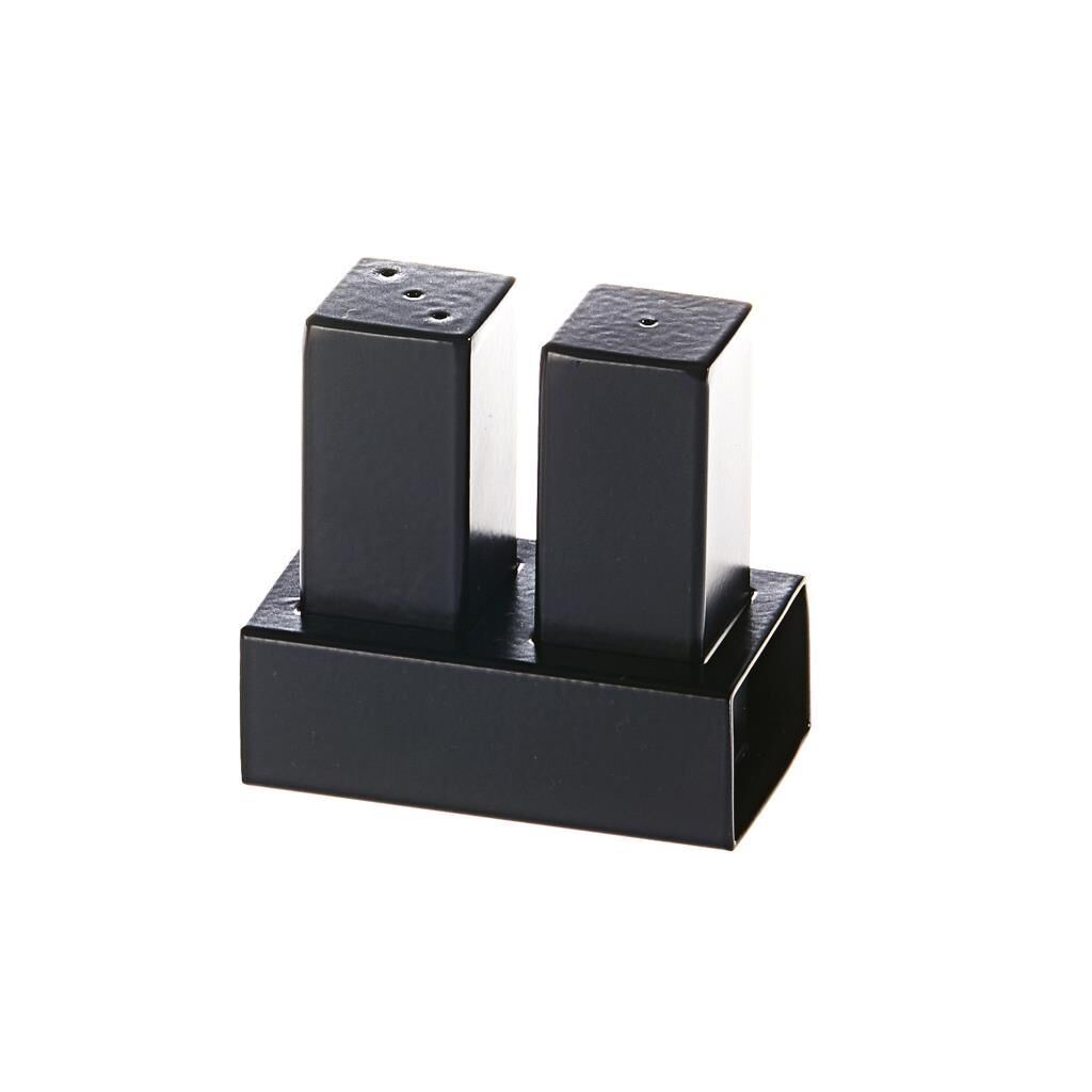 Biradlı GRV-106 Kare Parlak Tuzluk Takımı, 2'li