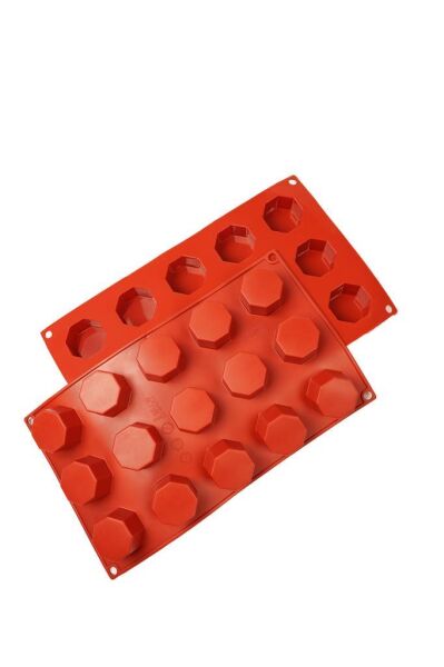 Globy Silikon Sekizgen Kek – Çikolata Kalıbı 15’li