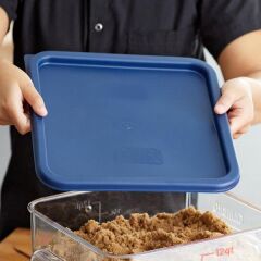 Cambro Camsquares Polietilen Kare Saklama Kabı Kapağı Gece Mavisi Rengi, 11,4-17,2-20,8 Litre Uyumlu