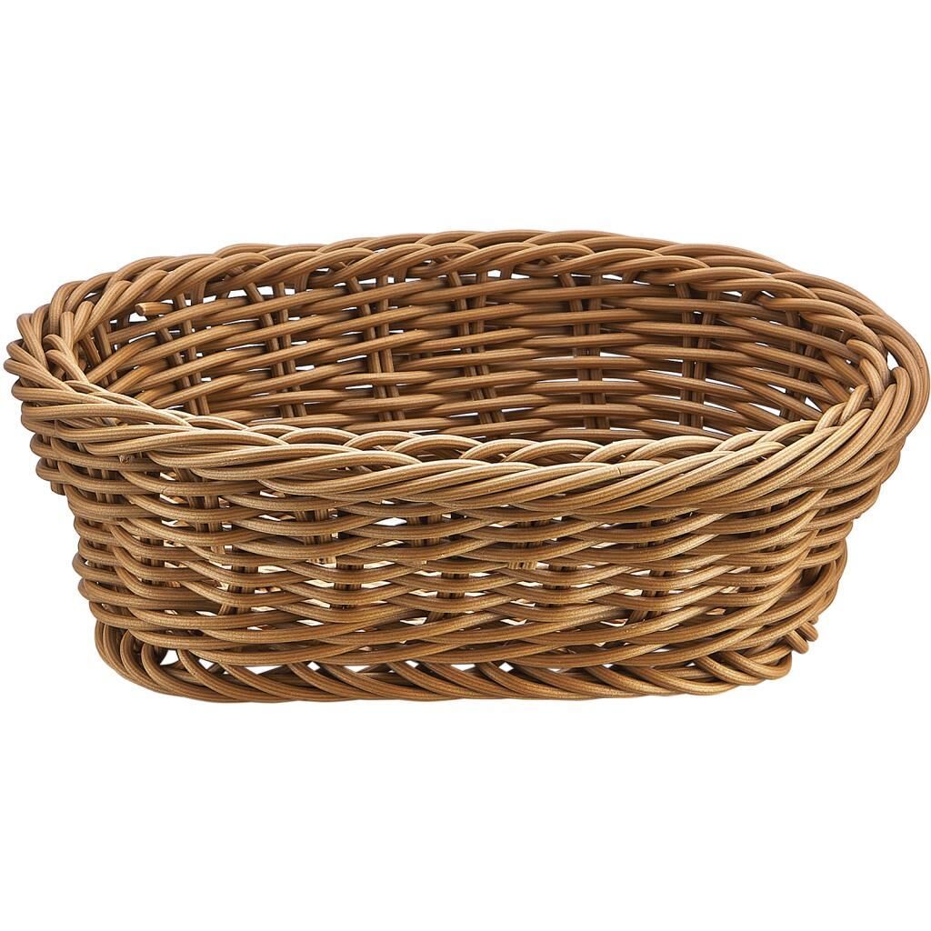 Biradlı GRV-2547 Mini Plastik Oval Ekmek Sepet, 18x12x6 cm