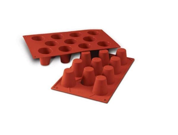 Globy Silikon Konik Kek  - Muffin Kalıbı 11li