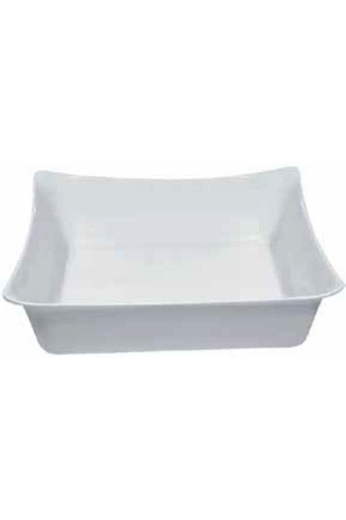 Globy Melamin Açık Büfe Yayvan Dikdörtgen Kase – 17×16×10 cm