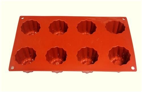 Globy Silikon Büyük Bordelais Kek Kalıbı, Silikon Çikolata Kalıbı 8li