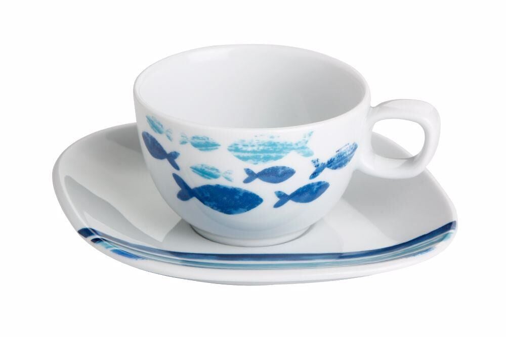 Porland 326122 Deep Blue Desen1 Çay Fincanı 210 cc 6'lı