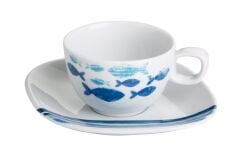 Porland 326122 Deep Blue Desen1 Çay Fincanı 210 cc 6'lı