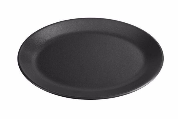 Porland Porselen Seasons Siyah Kayık Tabak 24 cm 6 Adet