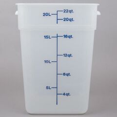 Cambro Camsquares Yarı Saydam Saklama Kabı Kare Saklama Kabı 20,8 Litre