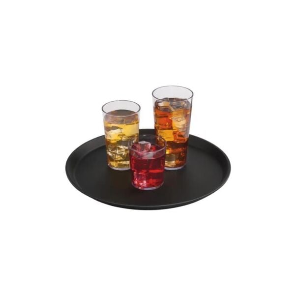 Cambro Camtread Yuvarlak Kaymaz Tepsi Siyah 45 cm - 1800CT110