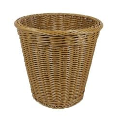 Globy Rattan Dokuma Plastik Yuvarlak Açıkbüfe Baget Ekmek Sepeti, Ekmeklik 31x32.5 cm