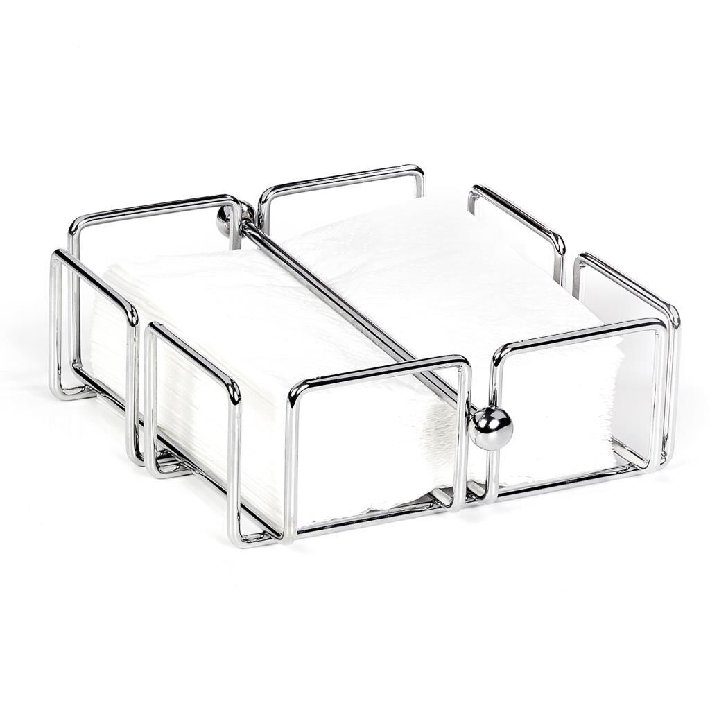 Biradlı GRV-252 Metal Kare Peçetelik, 19x19x6.5 cm