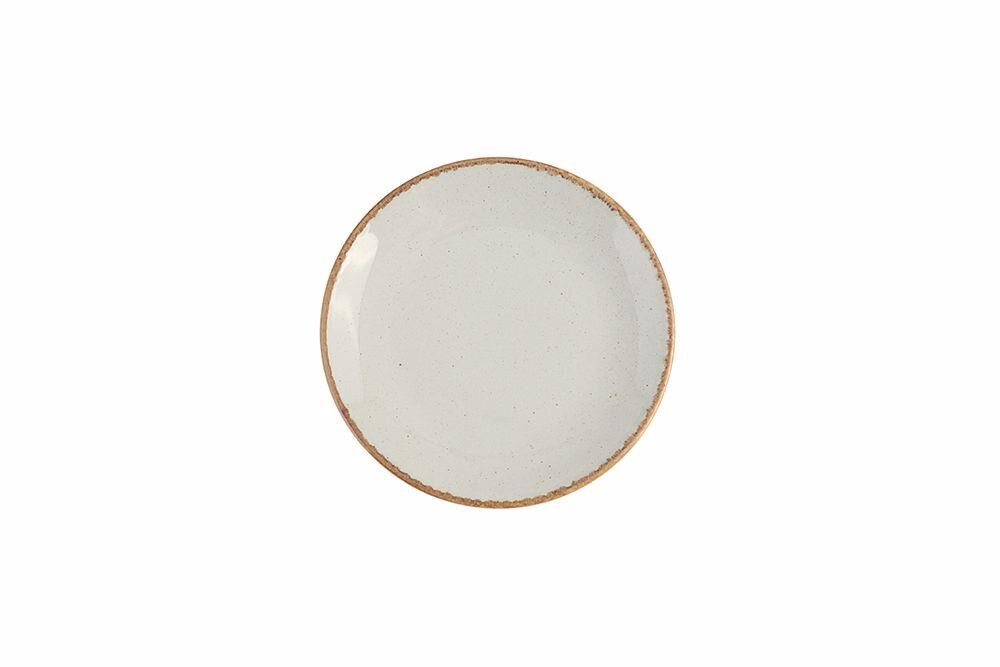 Porland Seasons Gri Düz Tabak 18 cm 12'li