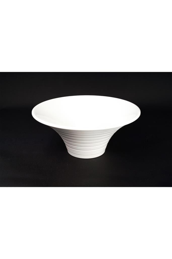 Globy Açık Büfe Melamin Konik Kase Beyaz 28x12 cm