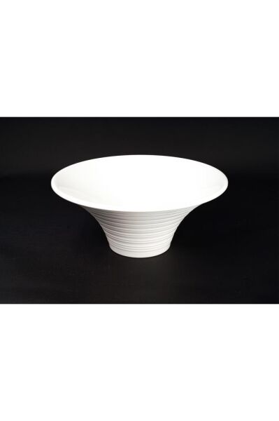 Globy Açık Büfe Melamin Konik Kase Beyaz 28x12 cm