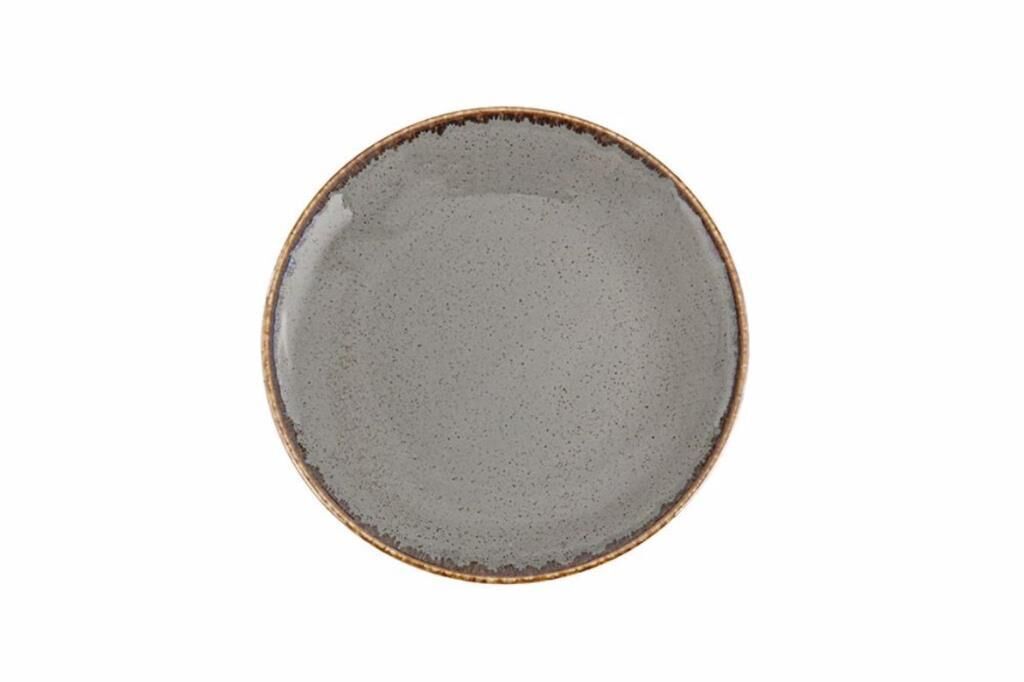 Porland Seasons Alumilite Koyu Gri Düz Tabak 20 cm 6 Adet
