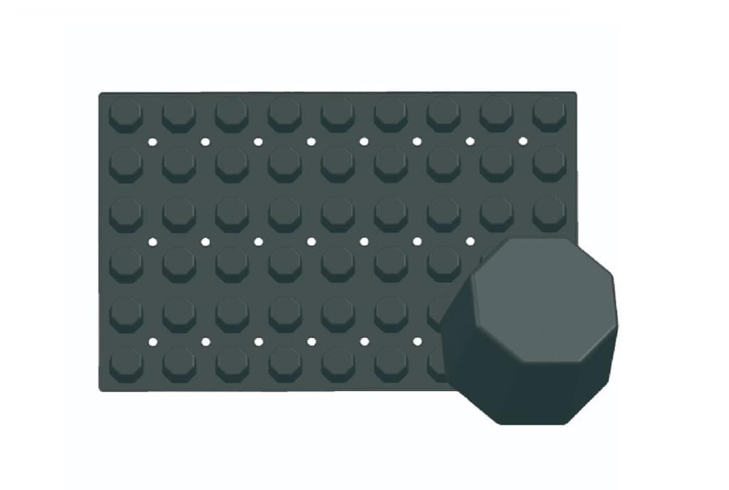 Globy Profesyonel Silikon Küçük Sekizgen Tatlı, Kek Kalıbı 54'lü