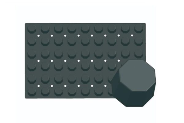 Globy Profesyonel Silikon Küçük Sekizgen Tatlı, Kek Kalıbı 54'lü